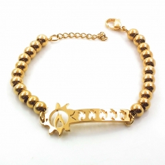 Stainless steel women's jewelry beaded bracelet wholesale
