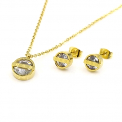Stainless steel jewelry set, necklace and earrings wholesale
