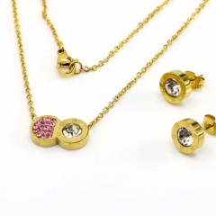 Stainless steel jewelry set, necklace and earrings wholesale