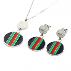 Stainless steel jewelry set, necklace and earrings wholesale
