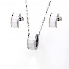 Stainless steel jewelry set, necklace and earrings wholesale
