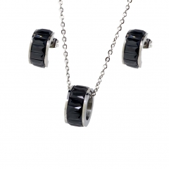 Stainless steel jewelry set, necklace and earrings wholesale
