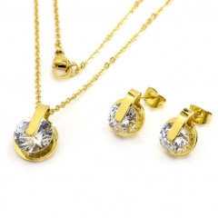 Stainless steel jewelry set, necklace and earrings wholesale