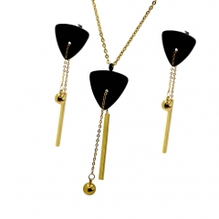 Stainless steel jewelry set, necklace and earrings wholesale