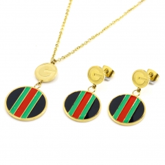Stainless steel jewelry set, necklace and earrings wholesale