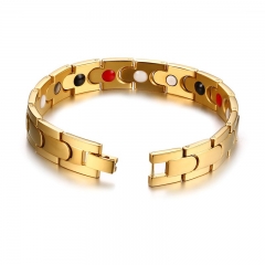 Men's Stainless Steel Four-in-One Magnetic Magnet Health Bracelet