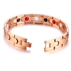Men's Stainless Steel Four-in-One Magnetic Magnet Health Bracelet