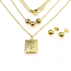 Stainless steel jewelry set  Necklace and earrings