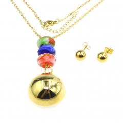 Stainless steel jewelry set  Necklace and earrings