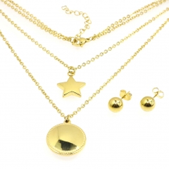 Stainless steel jewelry set  Necklace and earrings