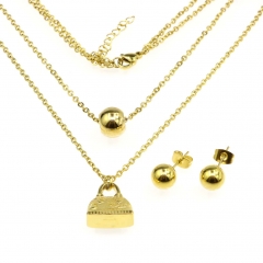 Stainless steel jewelry set  Necklace and earrings