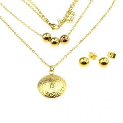 Stainless steel jewelry set  Necklace and earrings