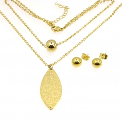 Stainless steel jewelry set  Necklace and earrings