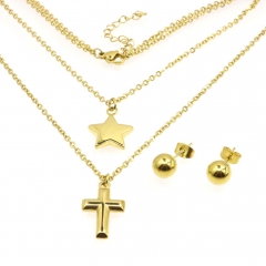 Stainless steel jewelry set  Necklace and earrings