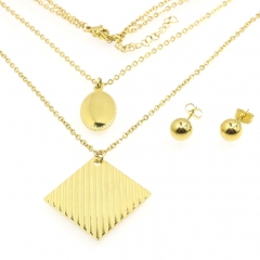 Stainless steel jewelry set  Necklace and earrings
