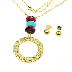 Stainless steel jewelry set  Necklace and earrings