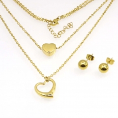 Stainless steel jewelry set  Necklace and earrings