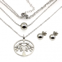 Stainless steel jewelry set  Necklace and earrings
