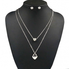 Stainless steel jewelry set  Necklace and earrings