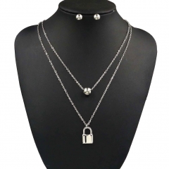 Stainless steel jewelry set  Necklace and earrings