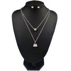 Stainless steel jewelry set  Necklace and earrings