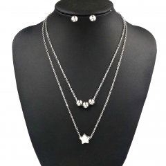 Stainless steel jewelry set  Necklace and earrings