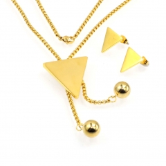 Stainless steel jewelry Sweater chain Necklace and Earrings wholesale