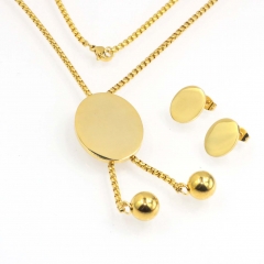 Stainless steel jewelry Sweater chain Necklace and Earrings wholesale
