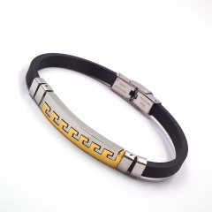 Men stainless steel Leather bangles