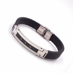 Men stainless steel Leather bangles