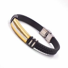 Men stainless steel Leather bangles