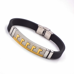 Men stainless steel Leather bangles