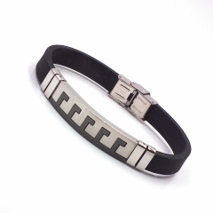 Men stainless steel Leather bangles