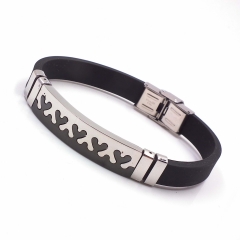 Men stainless steel Leather bangles