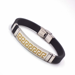 Men stainless steel Leather bangles
