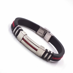 Men stainless steel Leather bangles