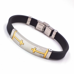 Men stainless steel Leather bangles