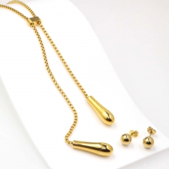 Stainless steel jewelry set, necklace and earrings wholesale