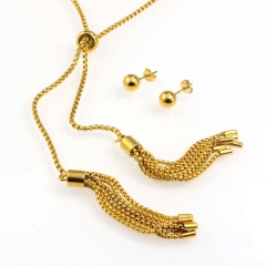 Stainless steel jewelry set, necklace and earrings wholesale