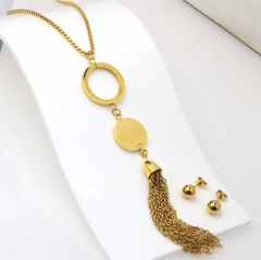 Stainless steel jewelry set, necklace and earrings wholesale