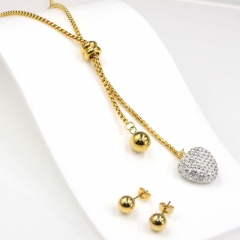Stainless steel jewelry set, necklace and earrings wholesale