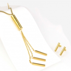 Stainless steel jewelry set, necklace and earrings wholesale