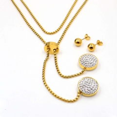 Stainless steel jewelry set, necklace and earrings wholesale