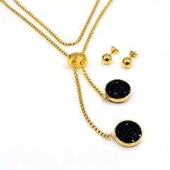 Stainless steel jewelry set, necklace and earrings wholesale