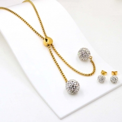 Stainless steel jewelry set, necklace and earrings wholesale