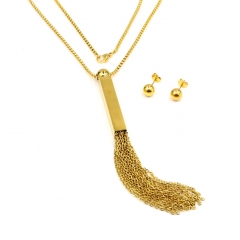 Stainless steel jewelry set, necklace and earrings wholesale