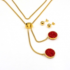 Stainless steel jewelry set, necklace and earrings wholesale