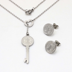 Stainless steel jewelry set, necklace and earrings wholesale