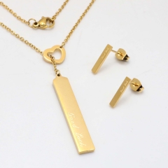 Stainless steel jewelry set, necklace and earrings wholesale