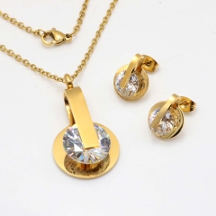 Stainless steel jewelry set, necklace and earrings wholesale